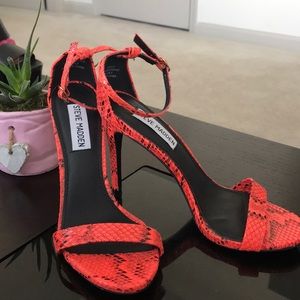 Steve Madden Snakeskin Strappy Heels